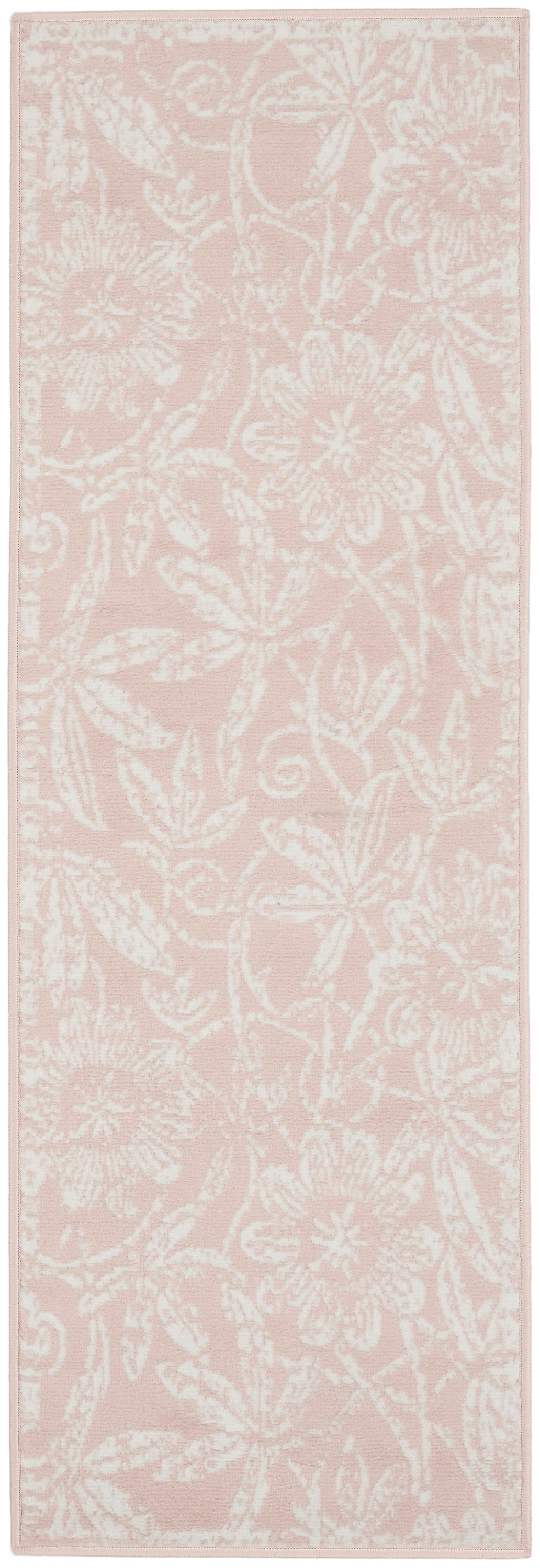 Nourison Whimsicle 2' x 8' Pink Farmhouse Indoor Rug