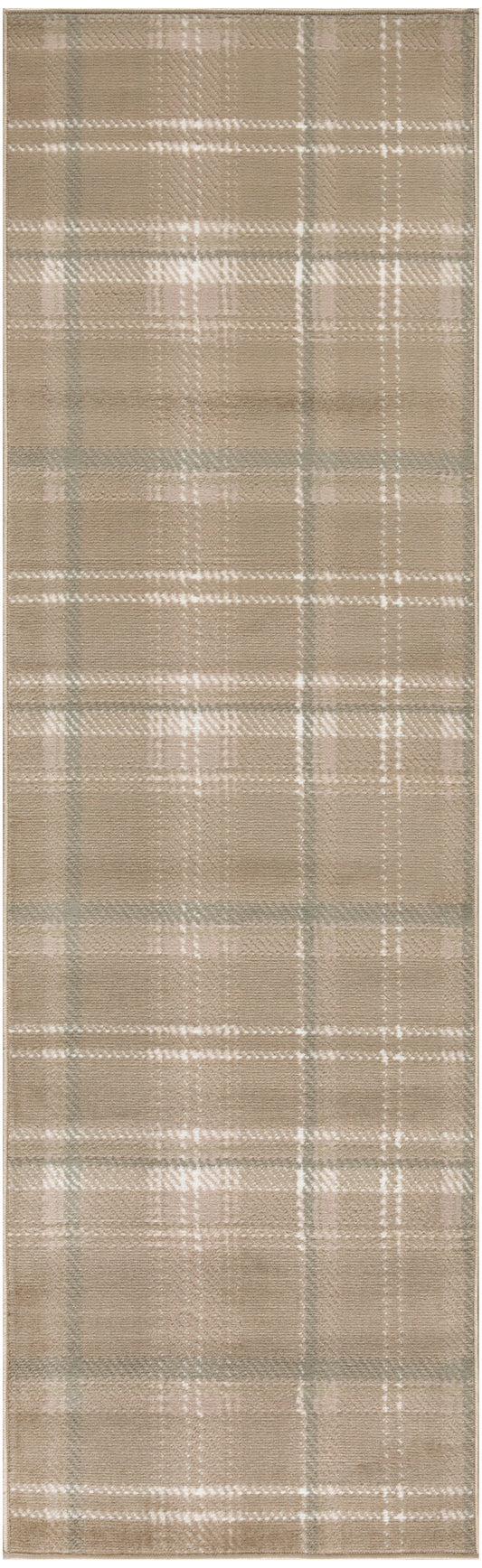 Nourison Grafix 2'3" x 10' Taupe Farmhouse Indoor Rug