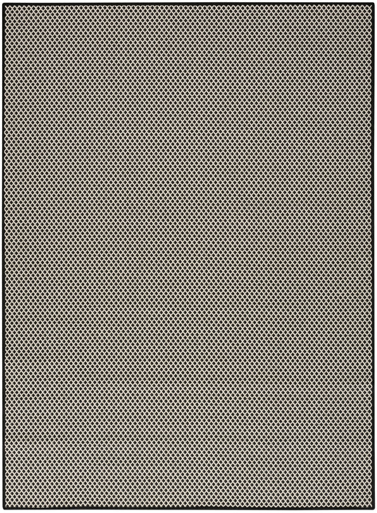 Nourison Courtyard 8' x 10' Black White Modern Rug