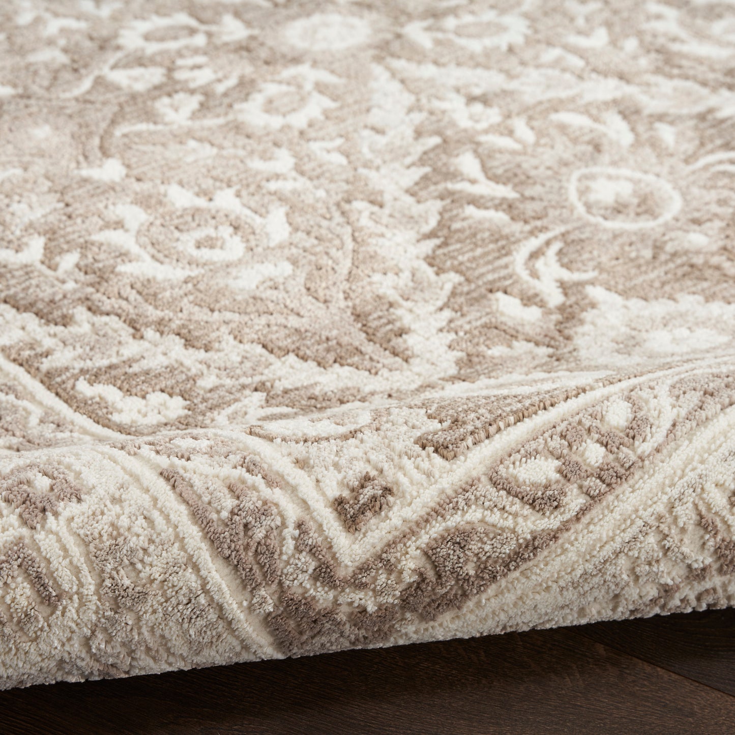 Nourison Eco Cycle 7'10" x 9'10" Ivory Mocha Vintage Indoor Rug