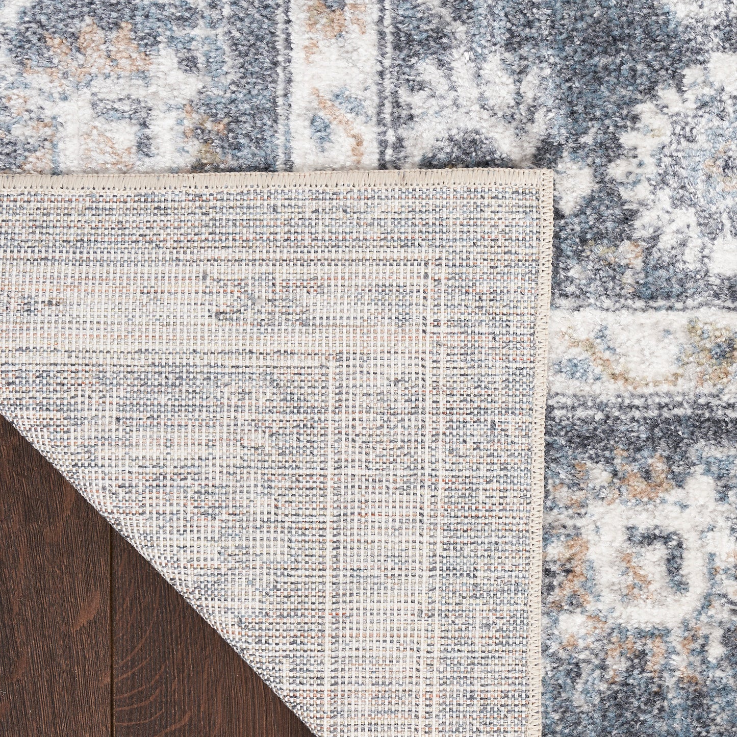 Nourison Astra Machine Washable 7'10" x 10' Dark Blue Vintage Indoor Rug