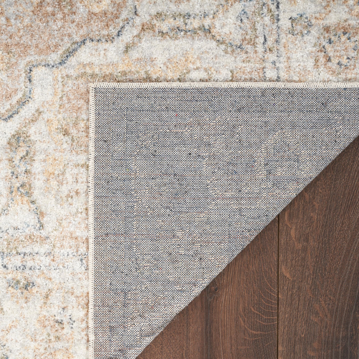 Nourison Astra Machine Washable 6'7" x 9' Beige Vintage Indoor Rug