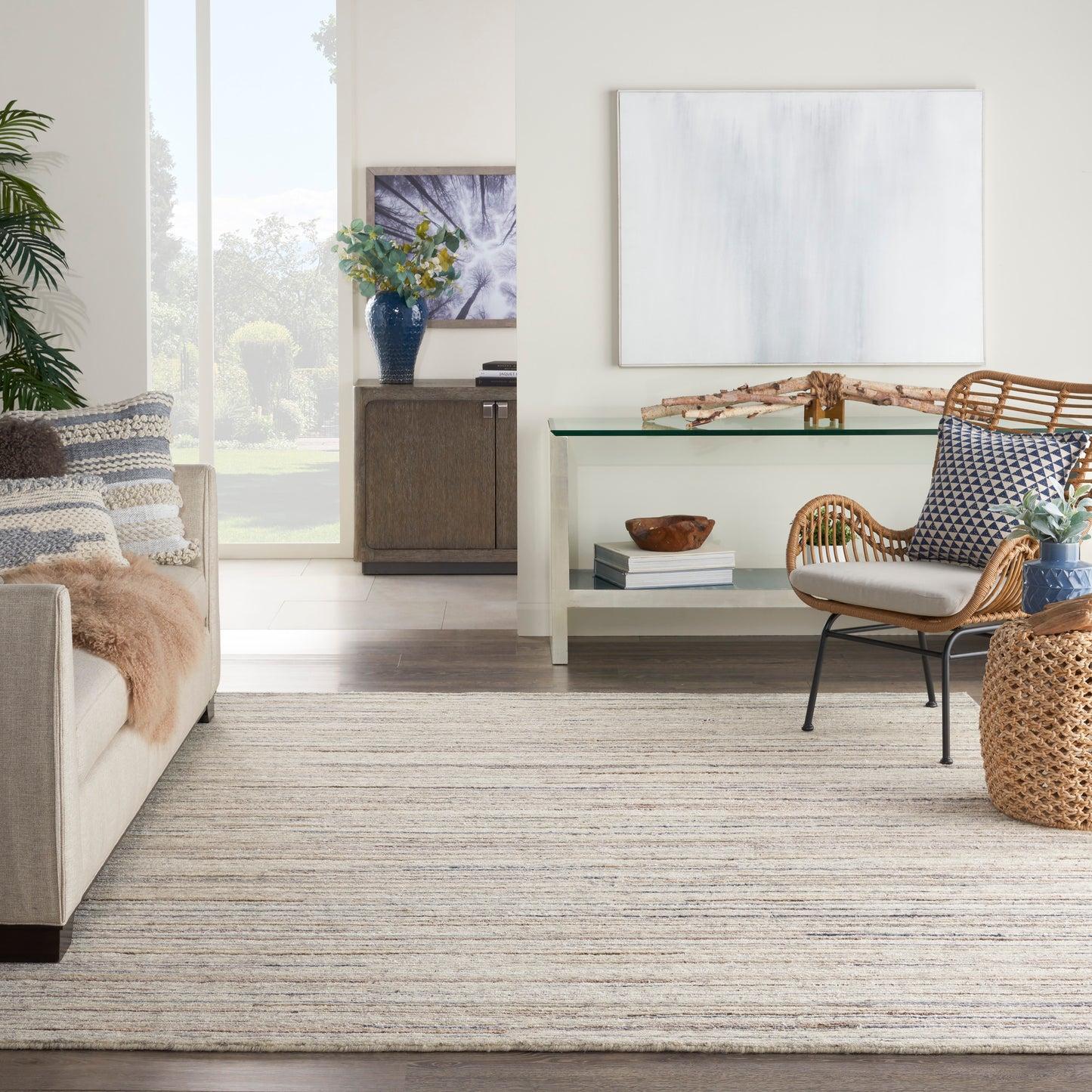Nourison Plateau 7'9" x 9'9" Ivory Modern Indoor Rug