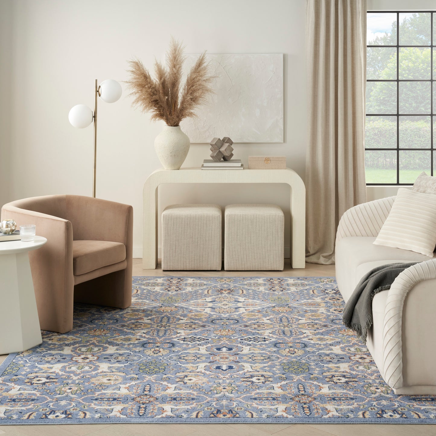 Nourison Allur 6' x 9' Light Blue Bohemian Indoor Rug