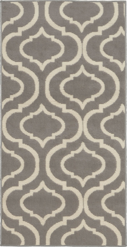 Nourison Jubilant 2' x 4' Grey Contemporary Indoor Rug