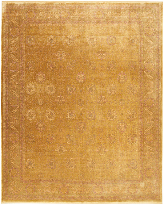 Nourison Luxurious 9'10" x 12'6" Gold Vintage Indoor Rug