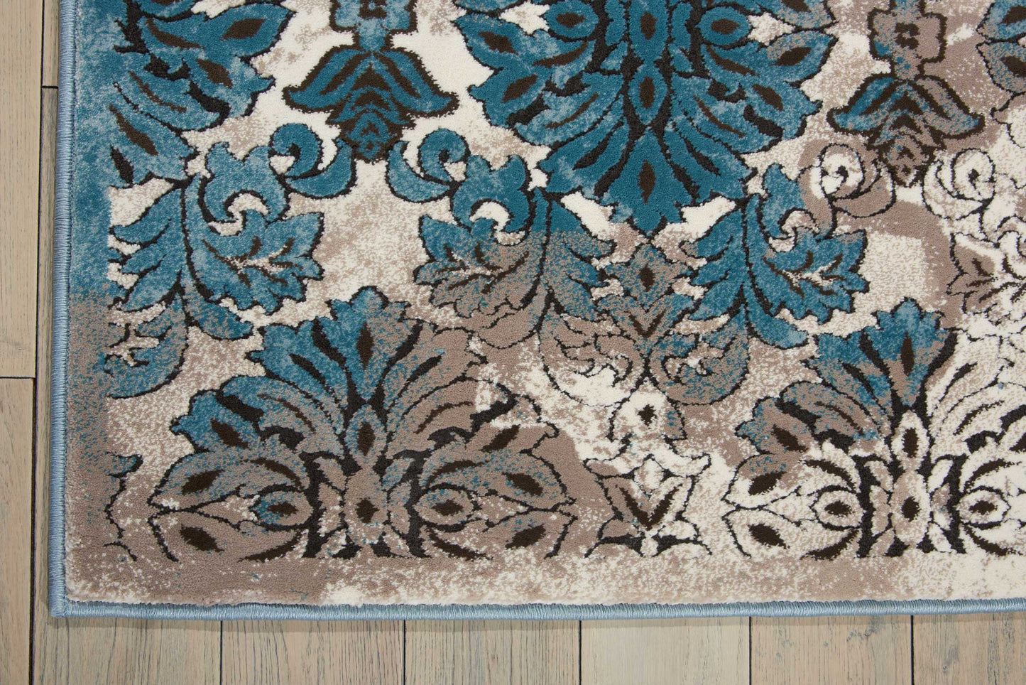 Nourison Karma 9'3" x 12'9" Ivory/Blue Vintage Indoor Rug