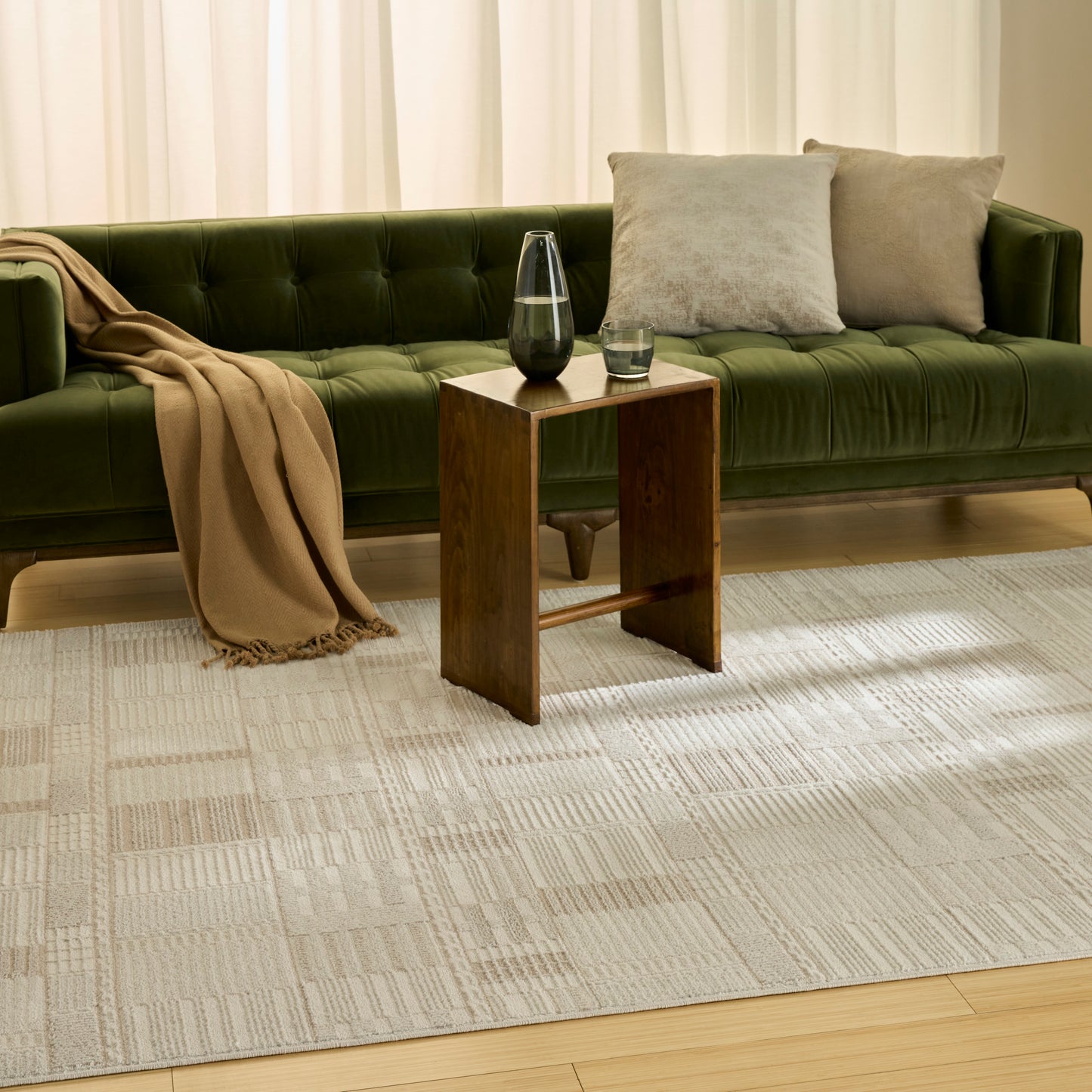 Nourison Nordic 4' x 6' Ivory Beige Modern Indoor Rug
