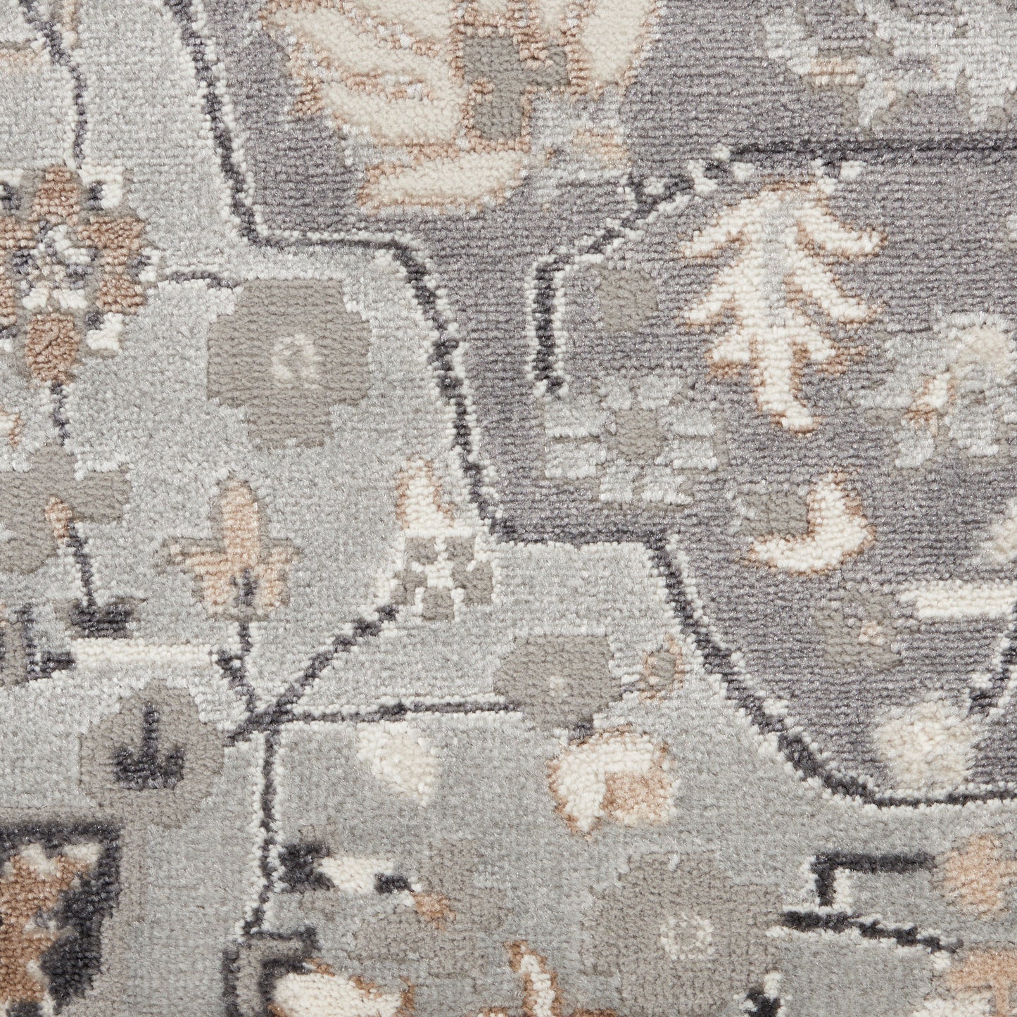 Nourison Elation 4' x 6' Grey Transitional Indoor Rug