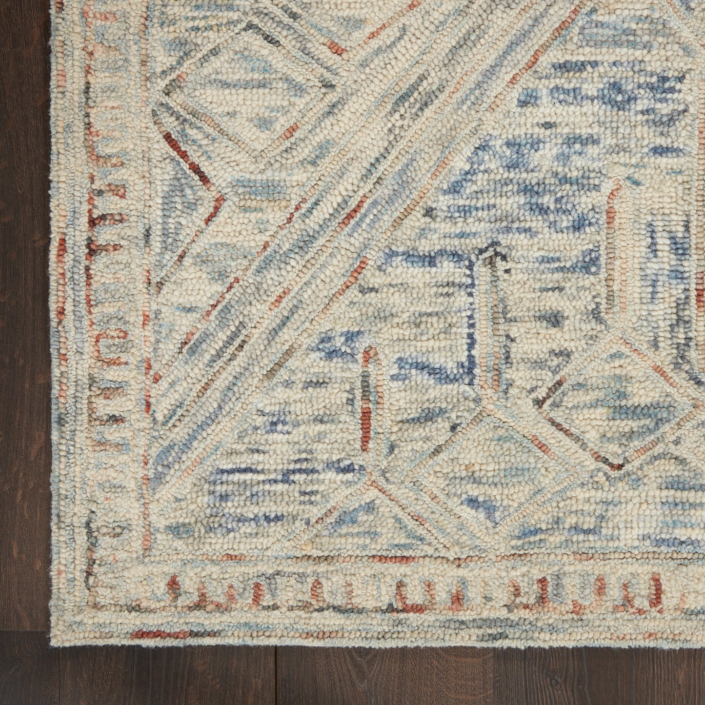 Nourison Interlock 8' x 10'6" Blue Multicolor Bohemian Indoor Rug