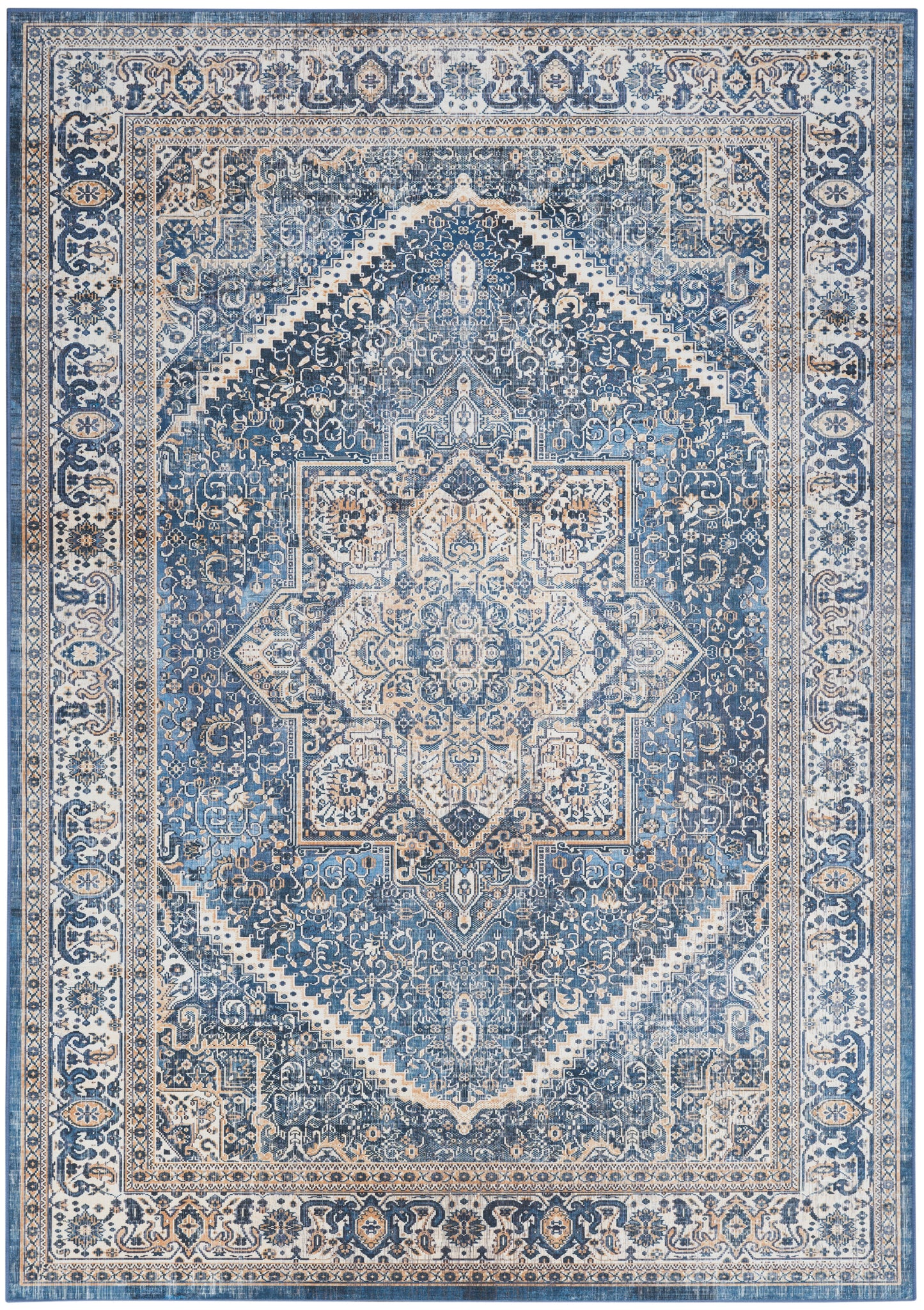Nourison Vintage Home 5' x 7' Blue Bohemian Indoor Rug