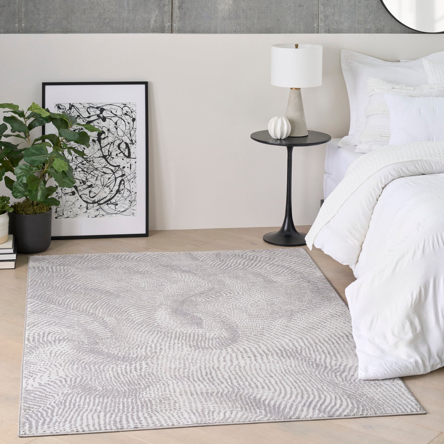 DKNY Central Park West 3'11" x 5'11" Grey Modern Indoor Rug