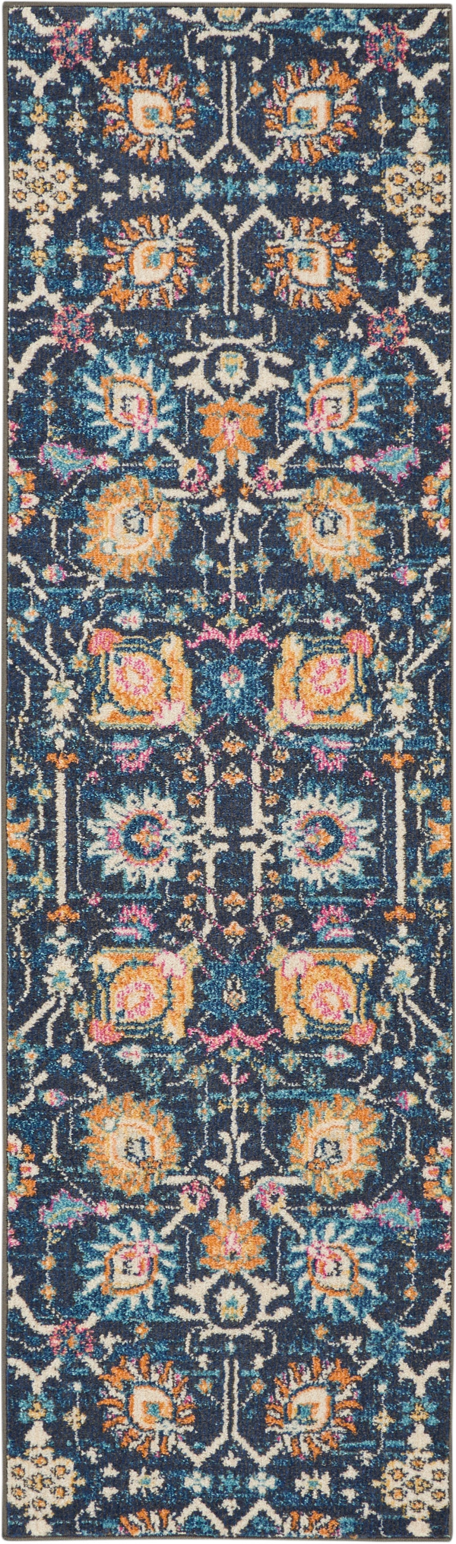 Nourison Passion 2'2" x 7'6" Navy Bohemian Indoor Rug