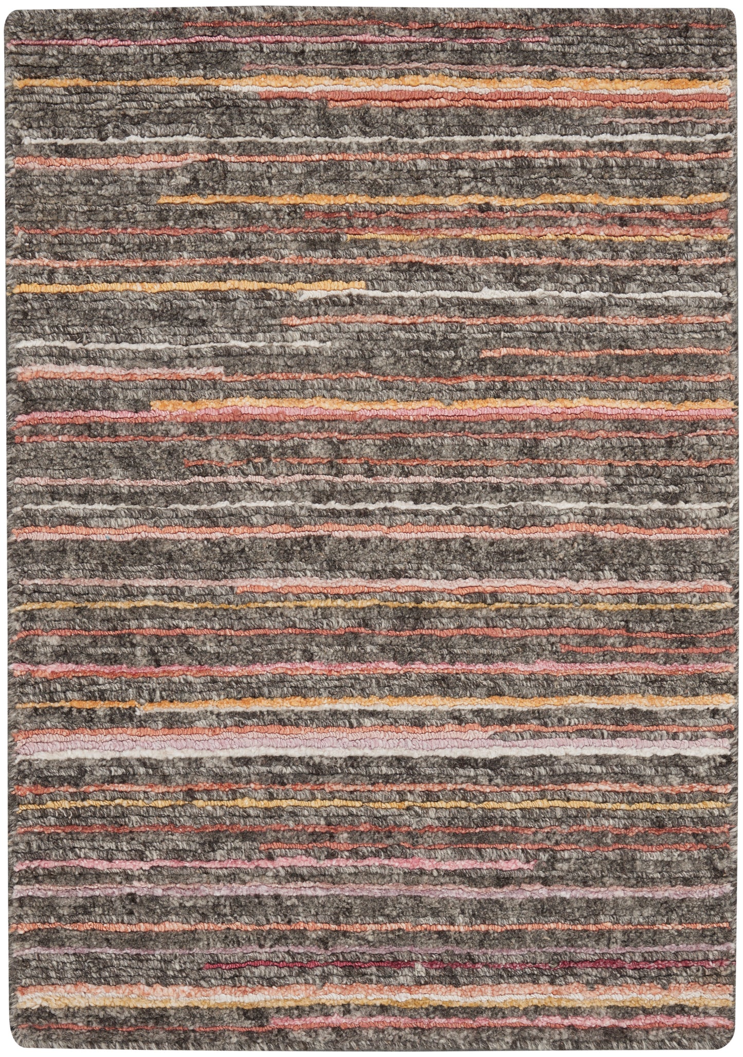 Nourison Plateau 2' x 3' Grey Flame Modern Indoor Rug