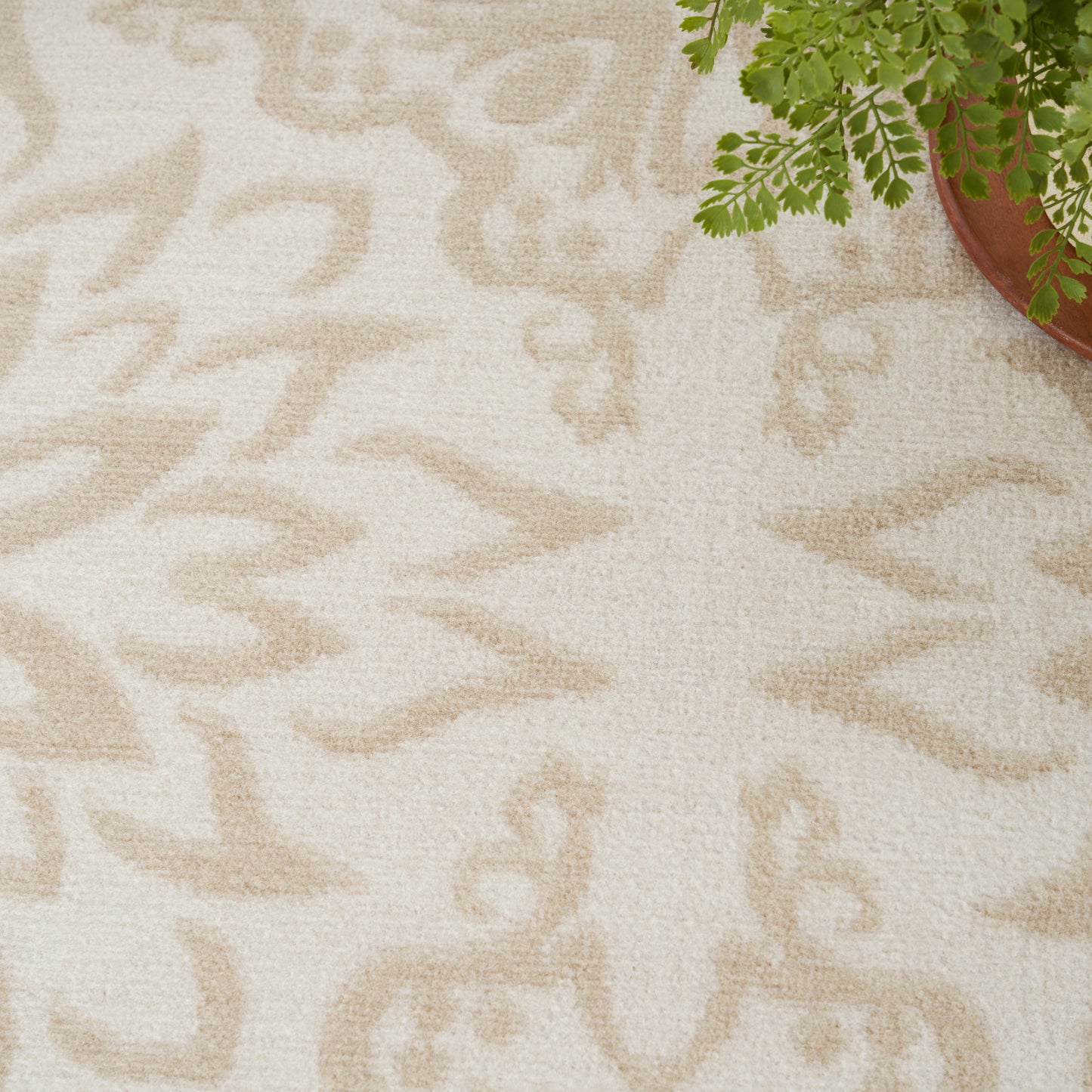 Nourison Jubilant 5'3" x 7'3" Ivory Beige Farmhouse Indoor Rug