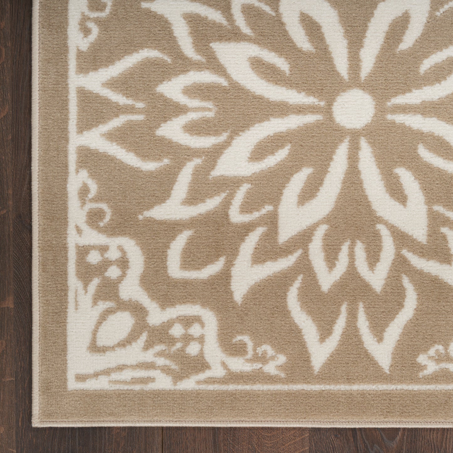 Nourison Jubilant 5'3" x 7'3" Taupe Farmhouse Indoor Rug
