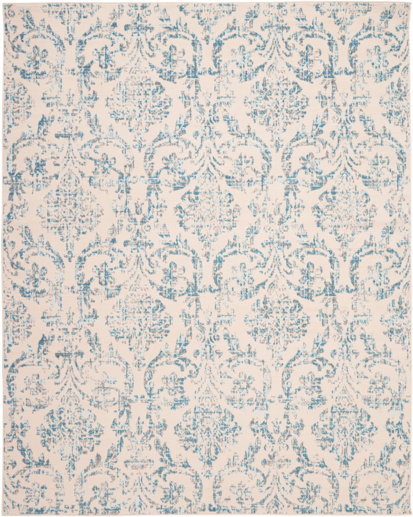 Nourison Jubilant 8'6" x 12' Ivory Blue Vintage Indoor Rug