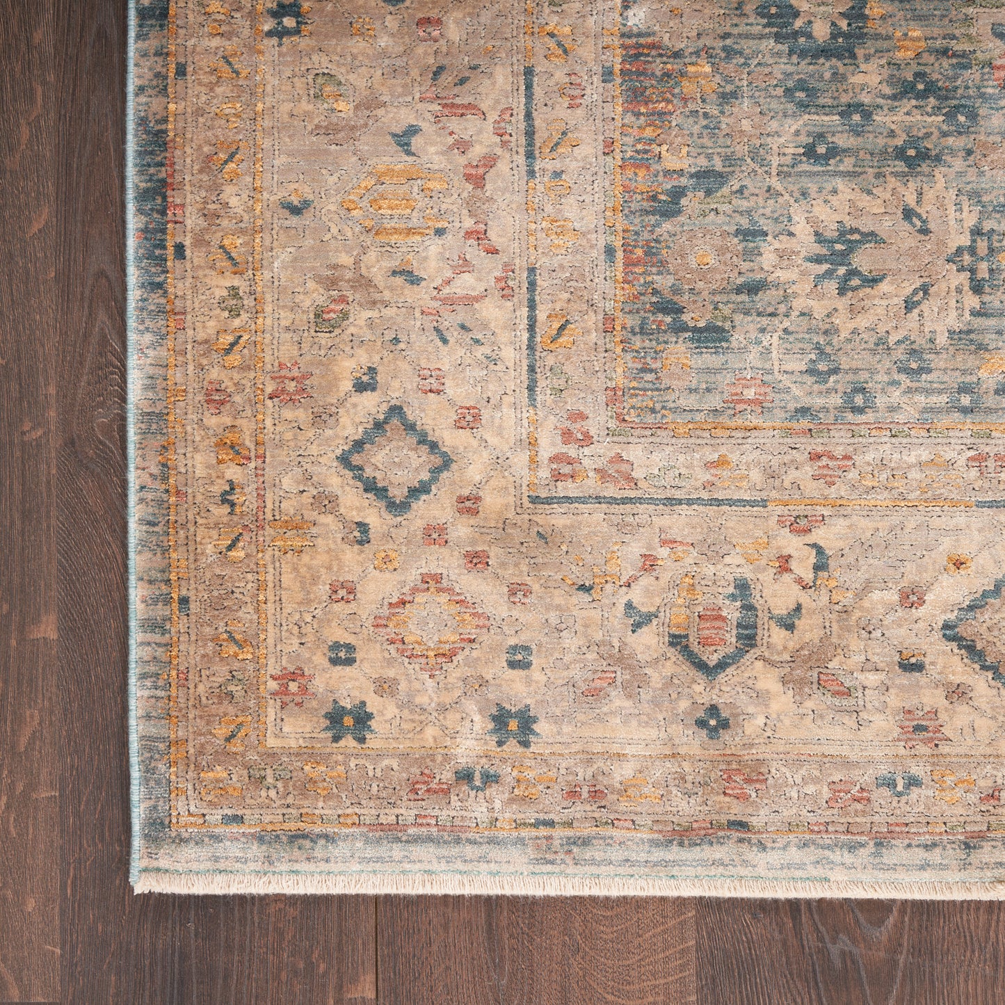 Nourison Luxurious 9'10" x 12'6" Ivory Blue Vintage Indoor Rug
