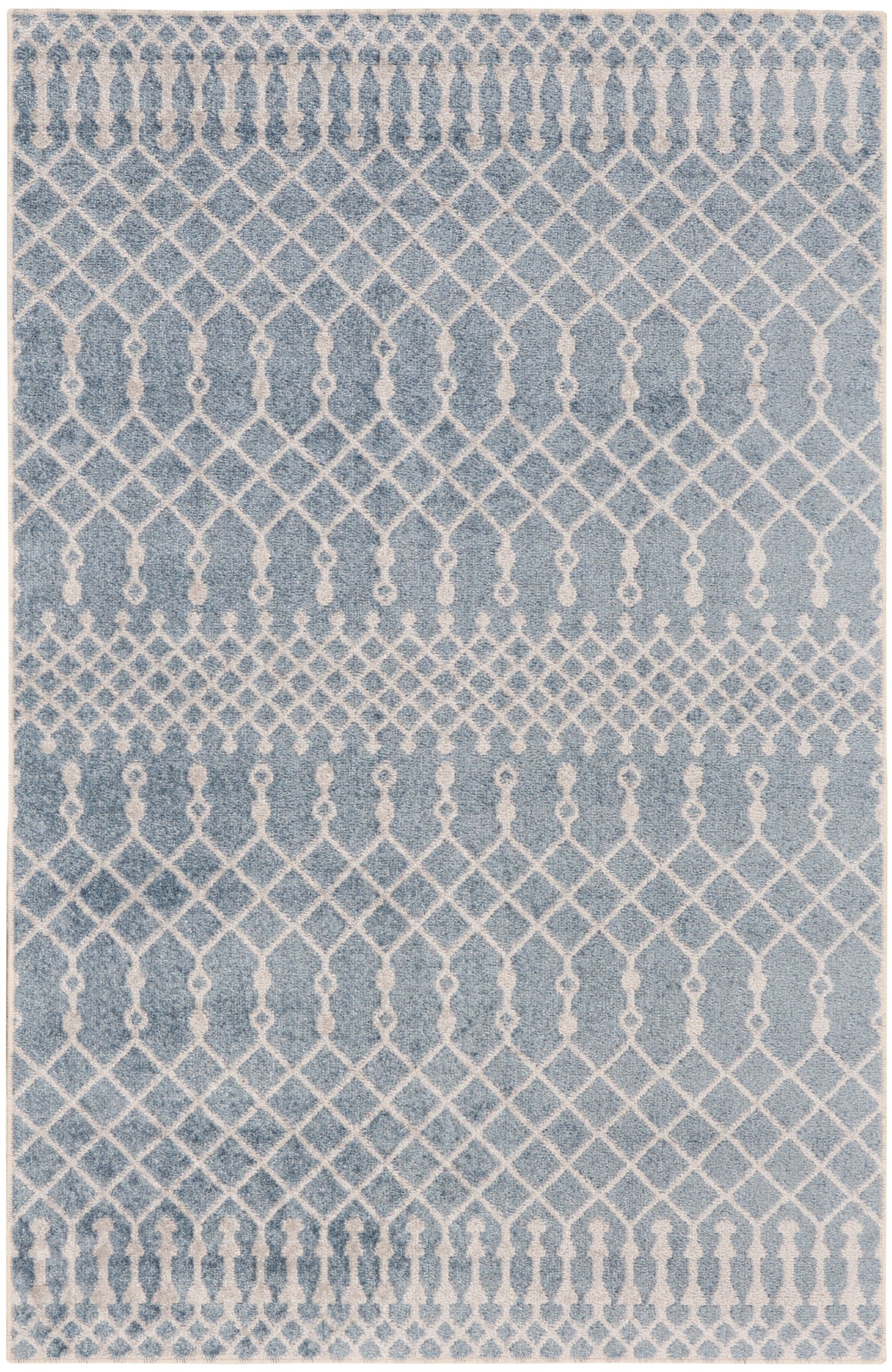 Nourison Astra Machine Washable 2'2" x 4' Blue Bohemian Indoor Rug