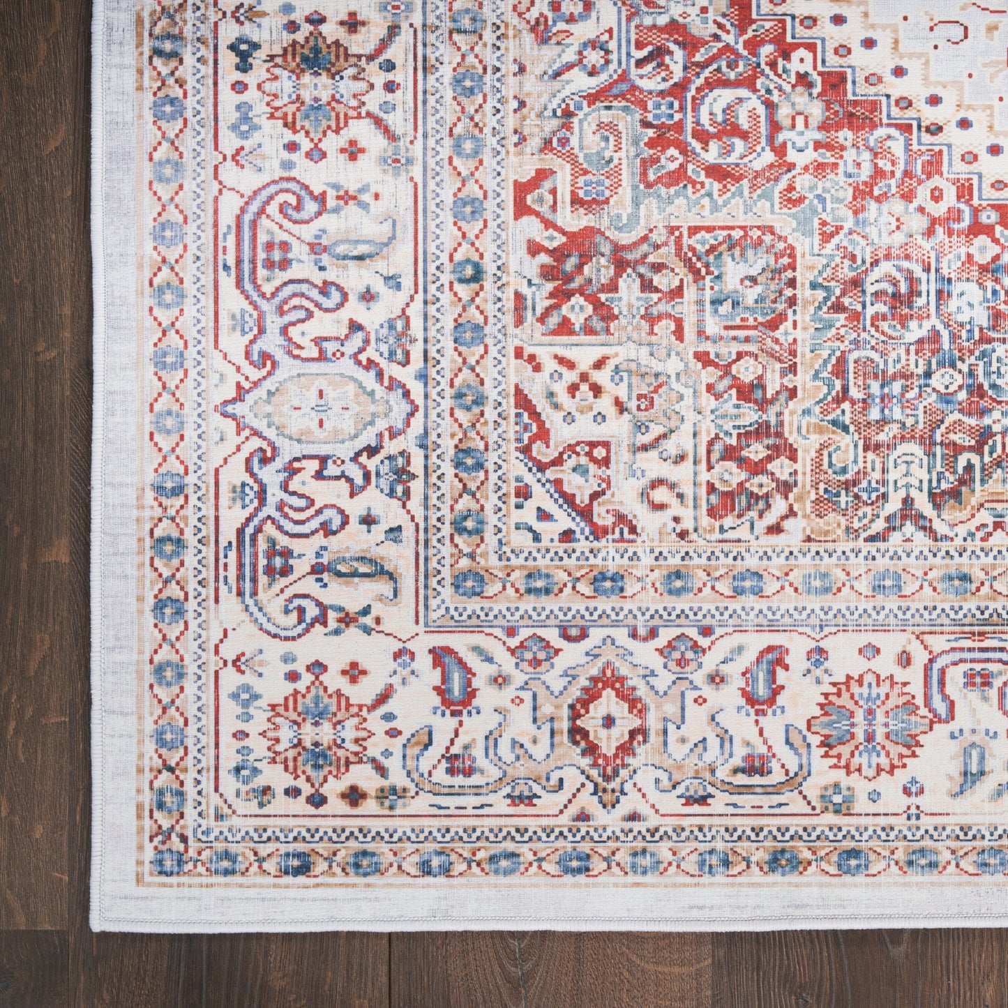 Nourison Vintage Home 3'9" x 5'9" Ivory Red Bohemian Indoor Rug