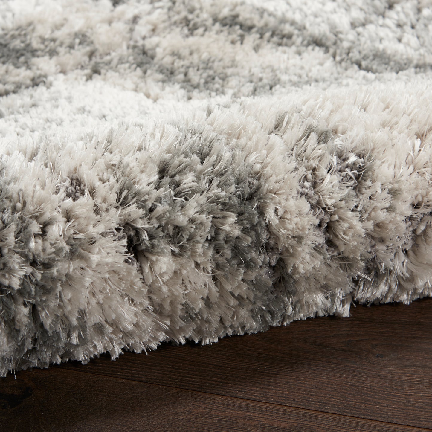 Nourison Dreamy Shag 9' x 12' Ivory Charcoal Shag Indoor Rug