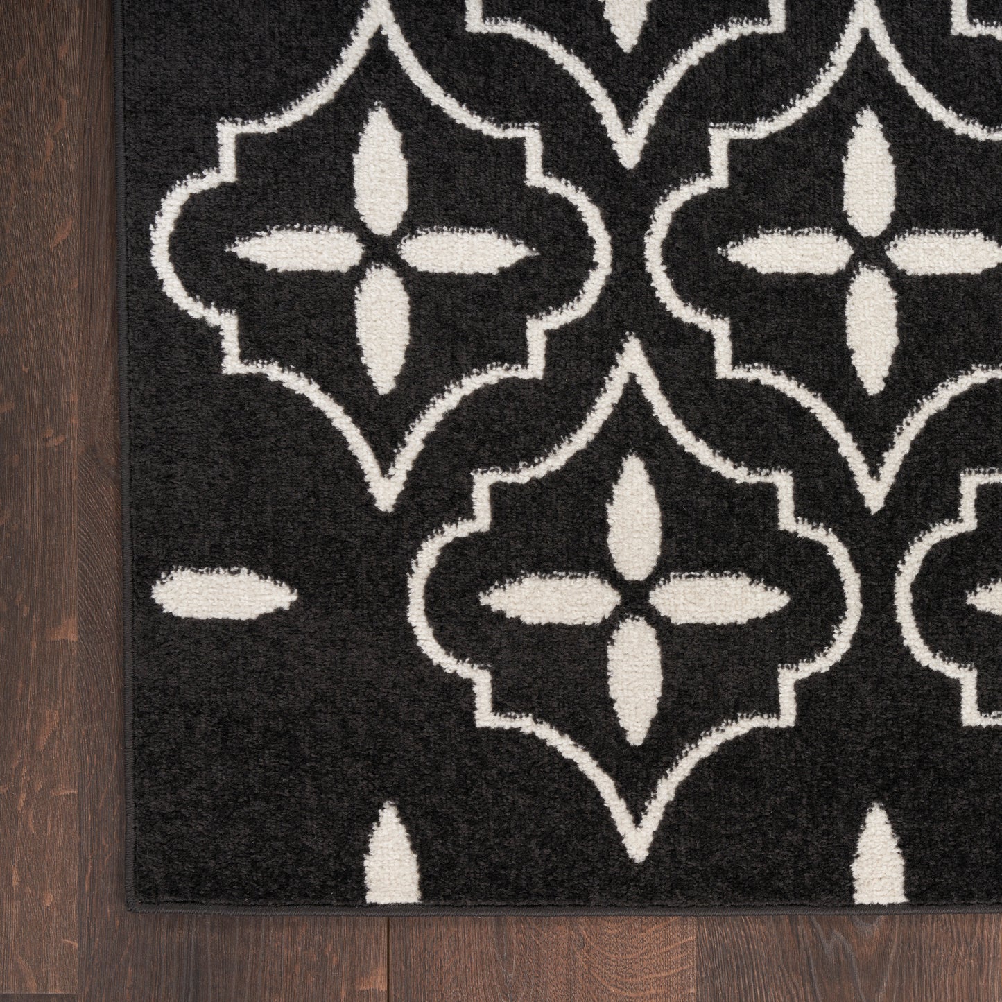 Nourison Nourison Essentials 2'2" x 7'6" Black Ivory Modern Rug