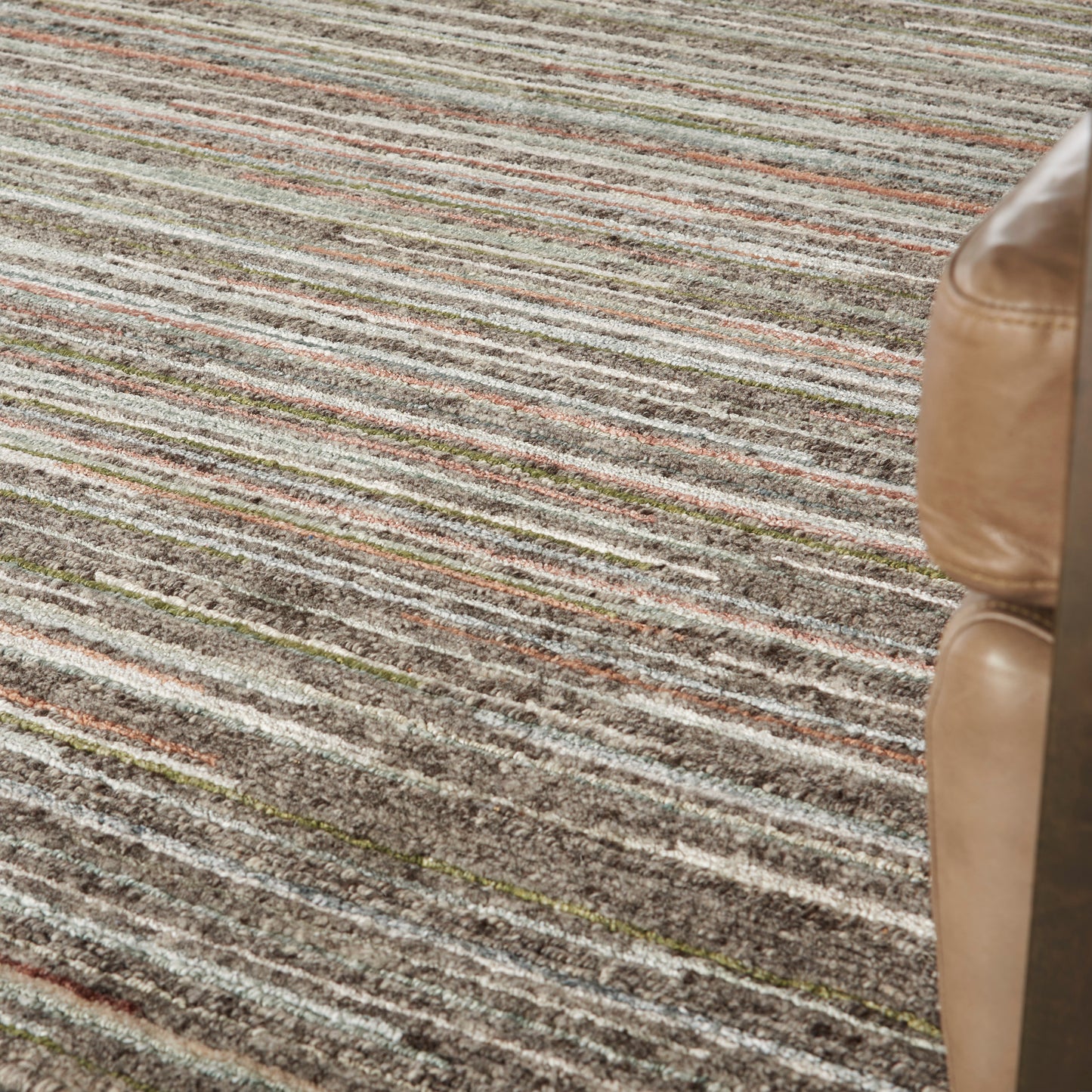 Nourison Plateau 5'6" x 7'5" Grey Green Modern Indoor Rug