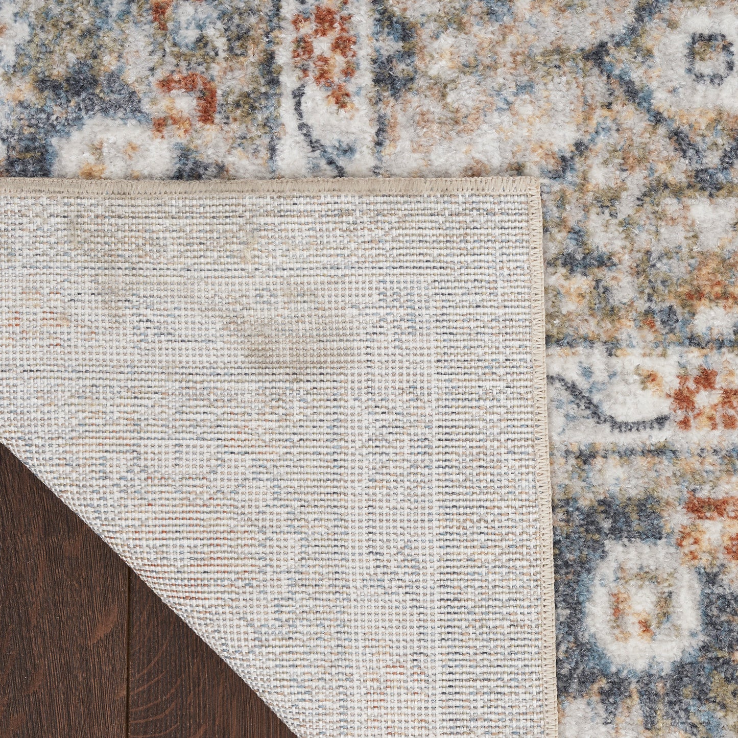 Nourison Astra Machine Washable 5'3" x 7' Gold Grey Vintage Indoor Rug