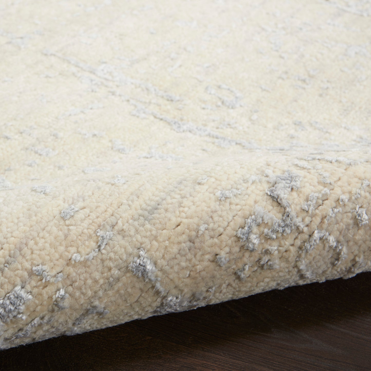 Nourison Luna 7'9" x 9'9" Ivory Silver Blue Modern Indoor Rug