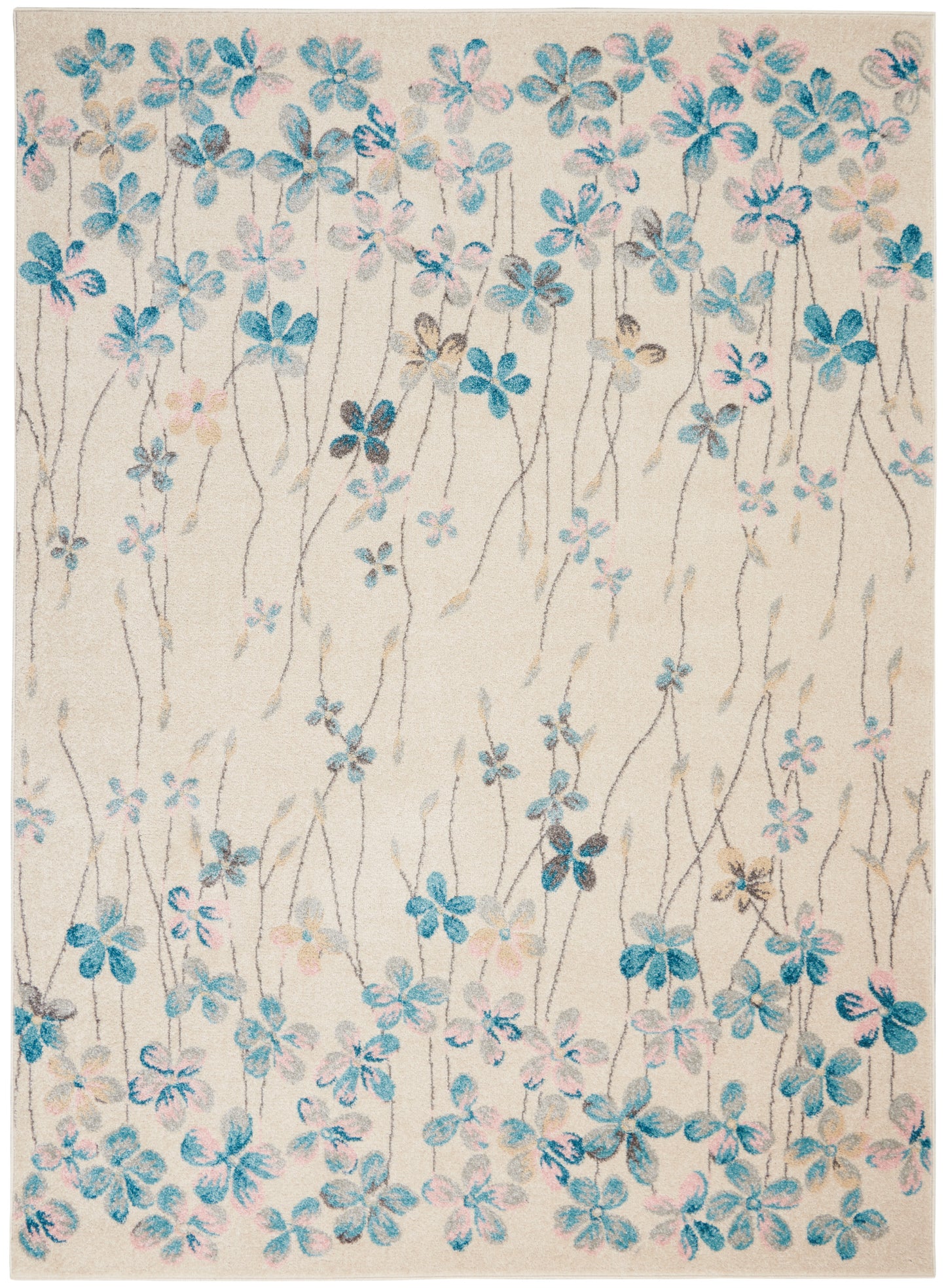 Nourison Tranquil 5'3" x 7'3" Ivory Contemporary Indoor Rug