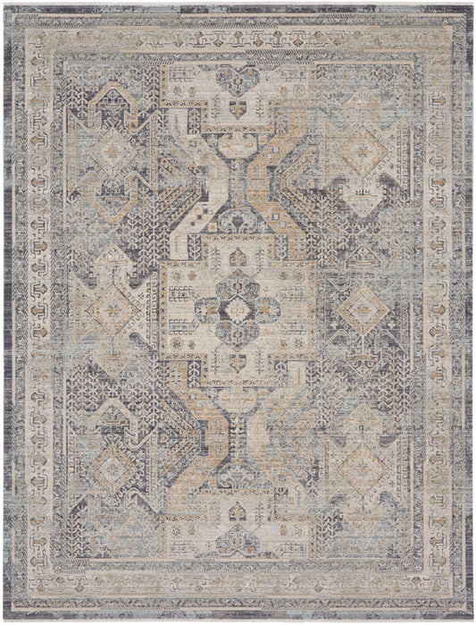 Nourison Lynx 7'10" x 10'1" Ivory Charcoal Vintage Indoor Rug
