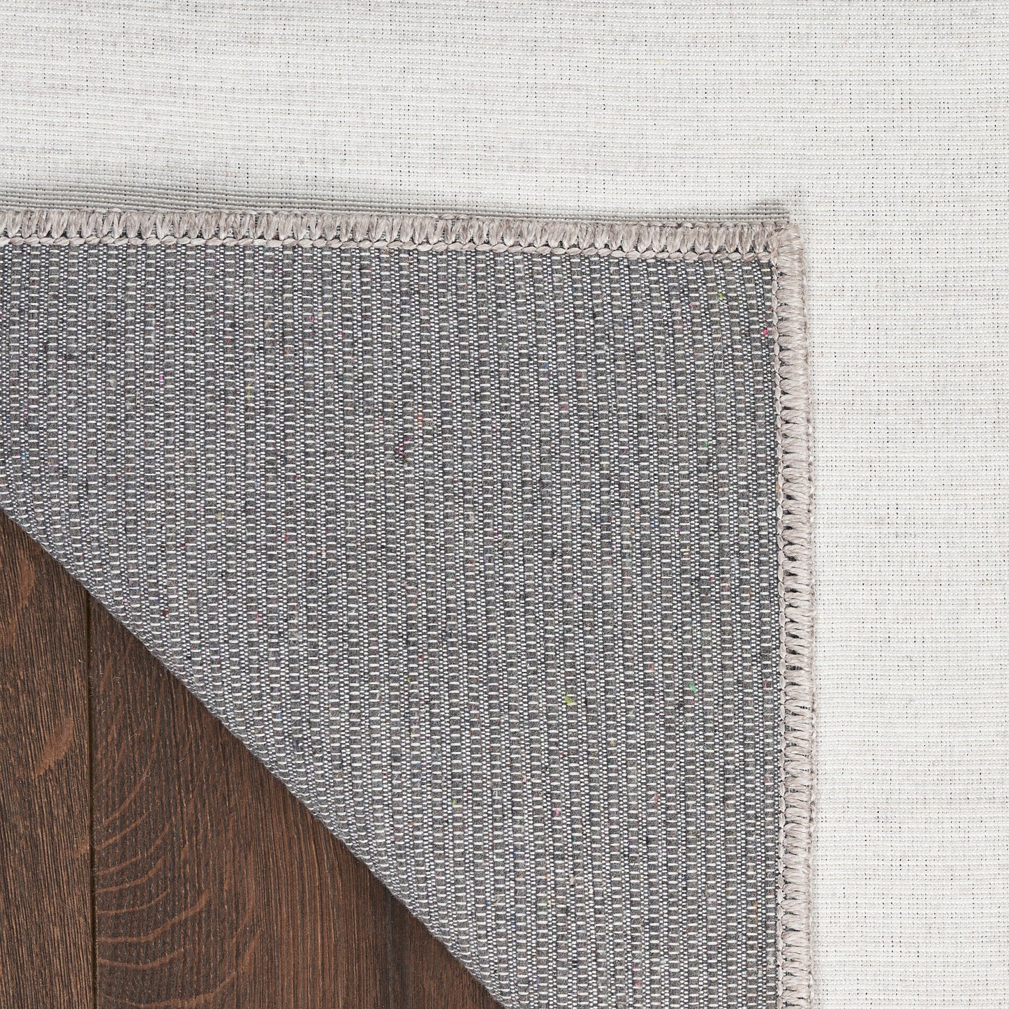 Nourison Washable Essentials 4' x 6' Ivory Grey Modern Indoor Rug