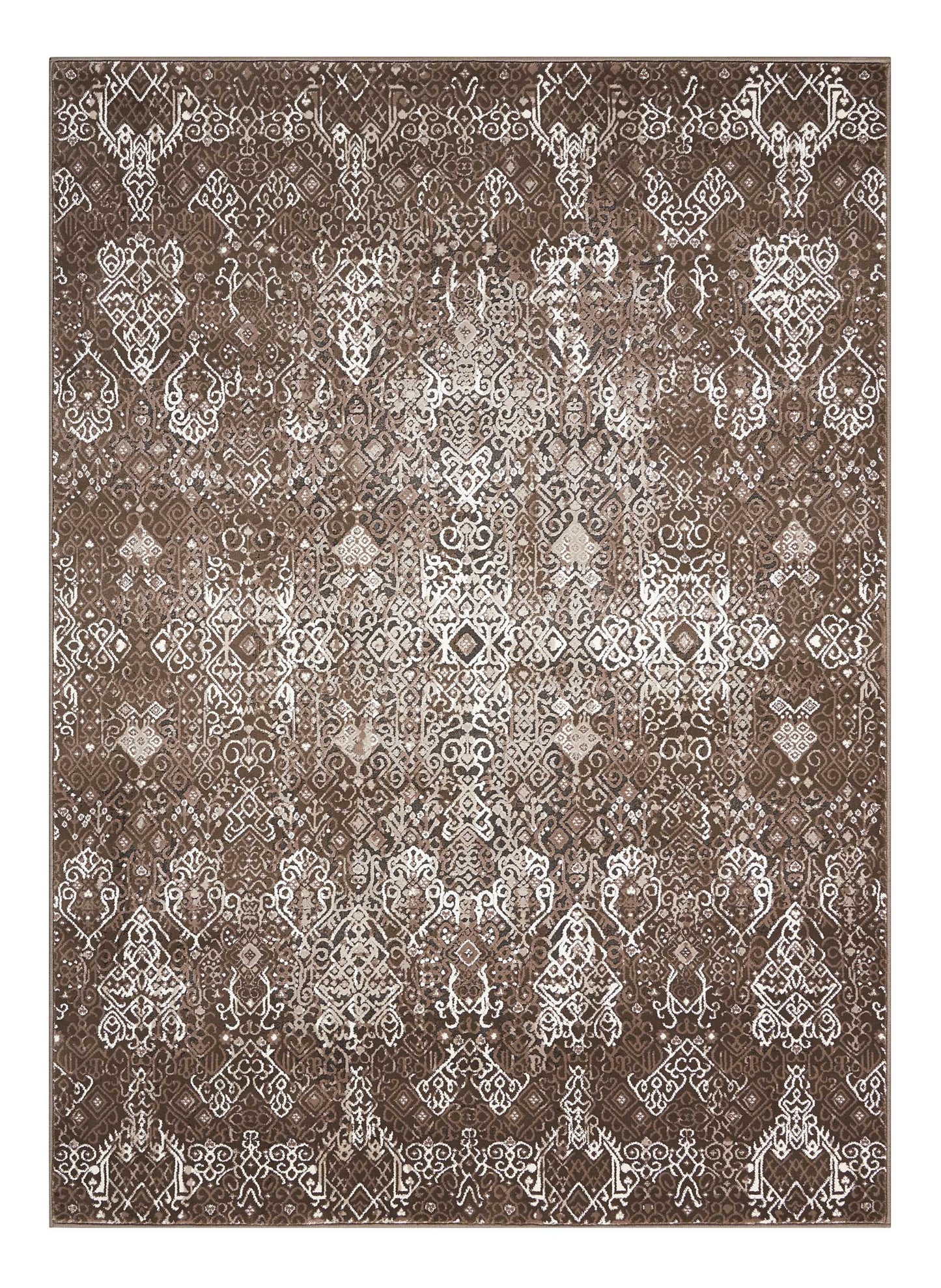 Nourison Karma 9'3" x 12'9" Mocha Vintage Indoor Rug
