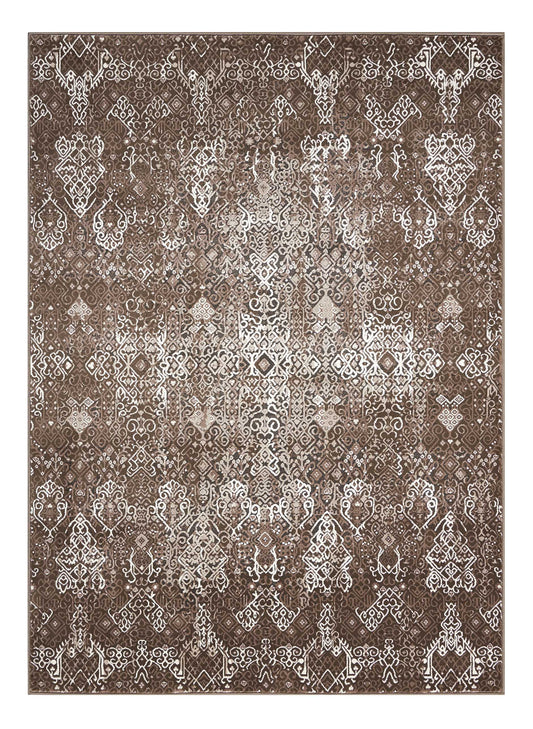 Nourison Karma 9'3" x 12'9" Mocha Vintage Indoor Rug