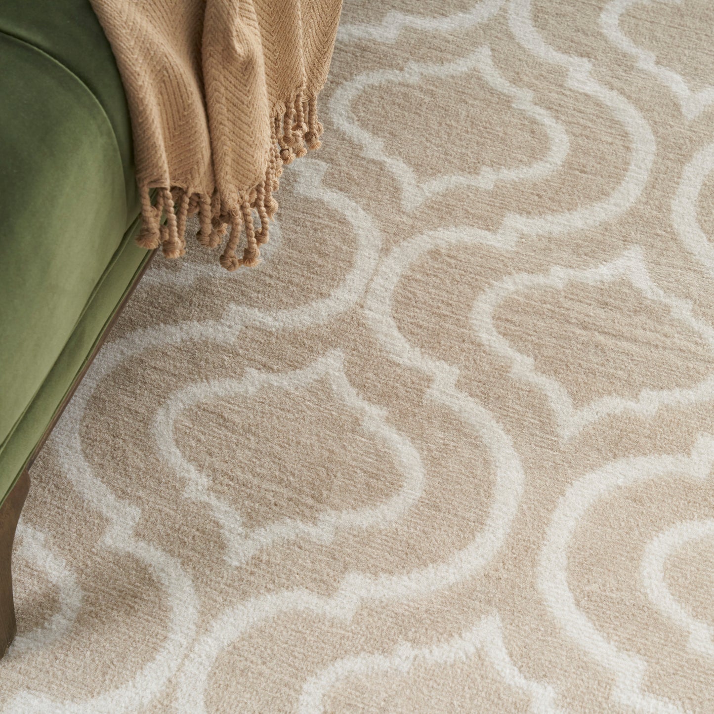 Nourison Jubilant 7'10" x 9'10" Beige Contemporary Indoor Rug