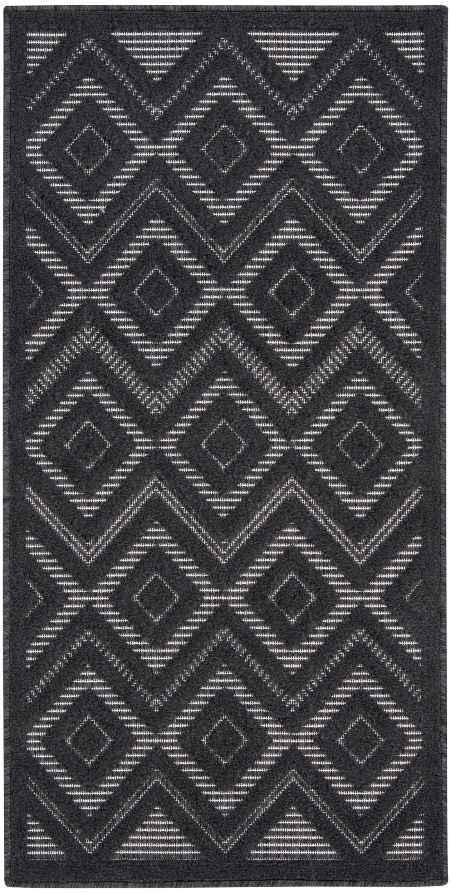 Nourison Versatile 2' x 4' Charcoal Black Modern Rug