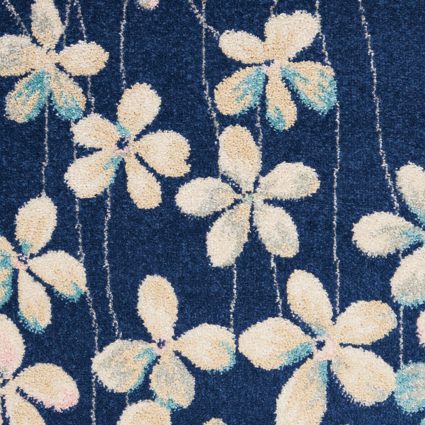Nourison Tranquil 4' x 6' Navy Contemporary Indoor Rug