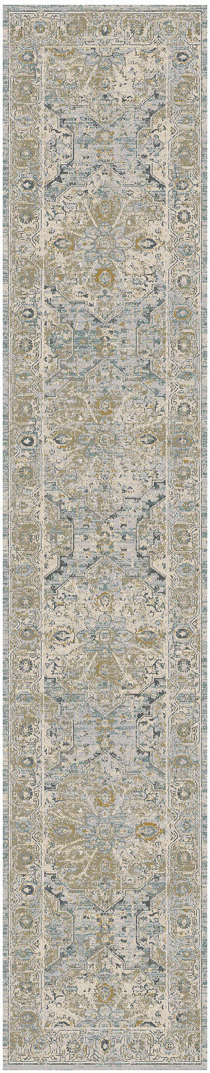 Nourison Lynx 2'3" x 10' Light Blue Vintage Indoor Rug