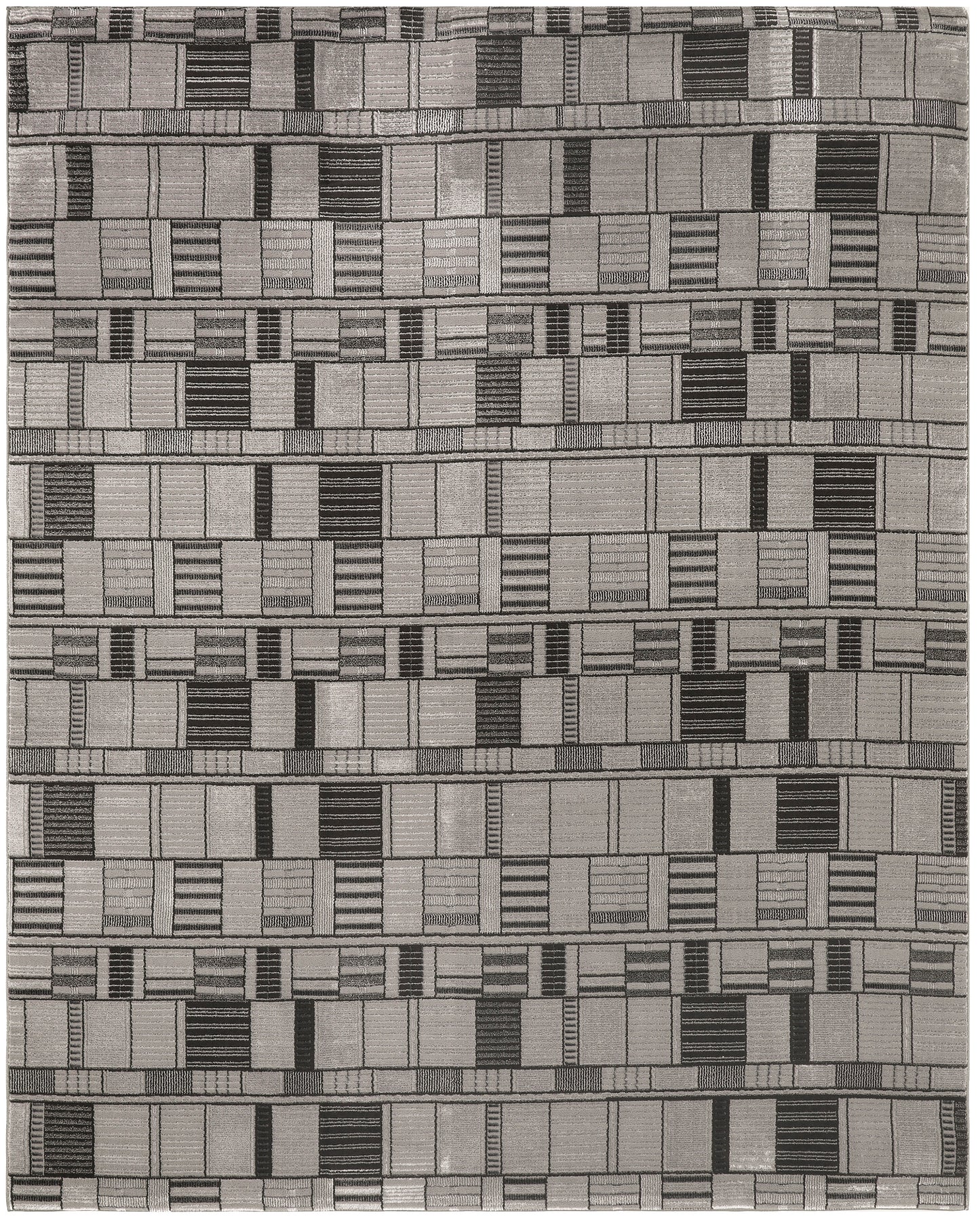 Nourison Nordic 8' x 10' Black Grey Modern Indoor Rug