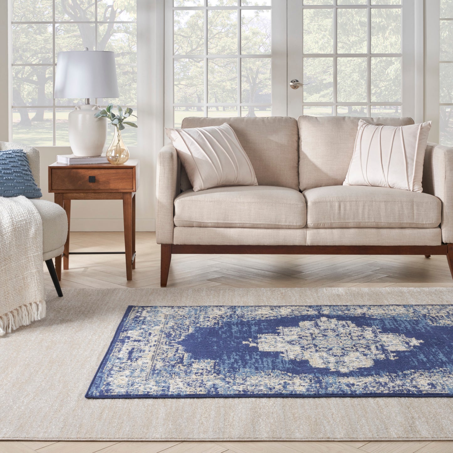 Nourison Nourison Essentials 9' x 12' Ivory Beige Outdoor Rug