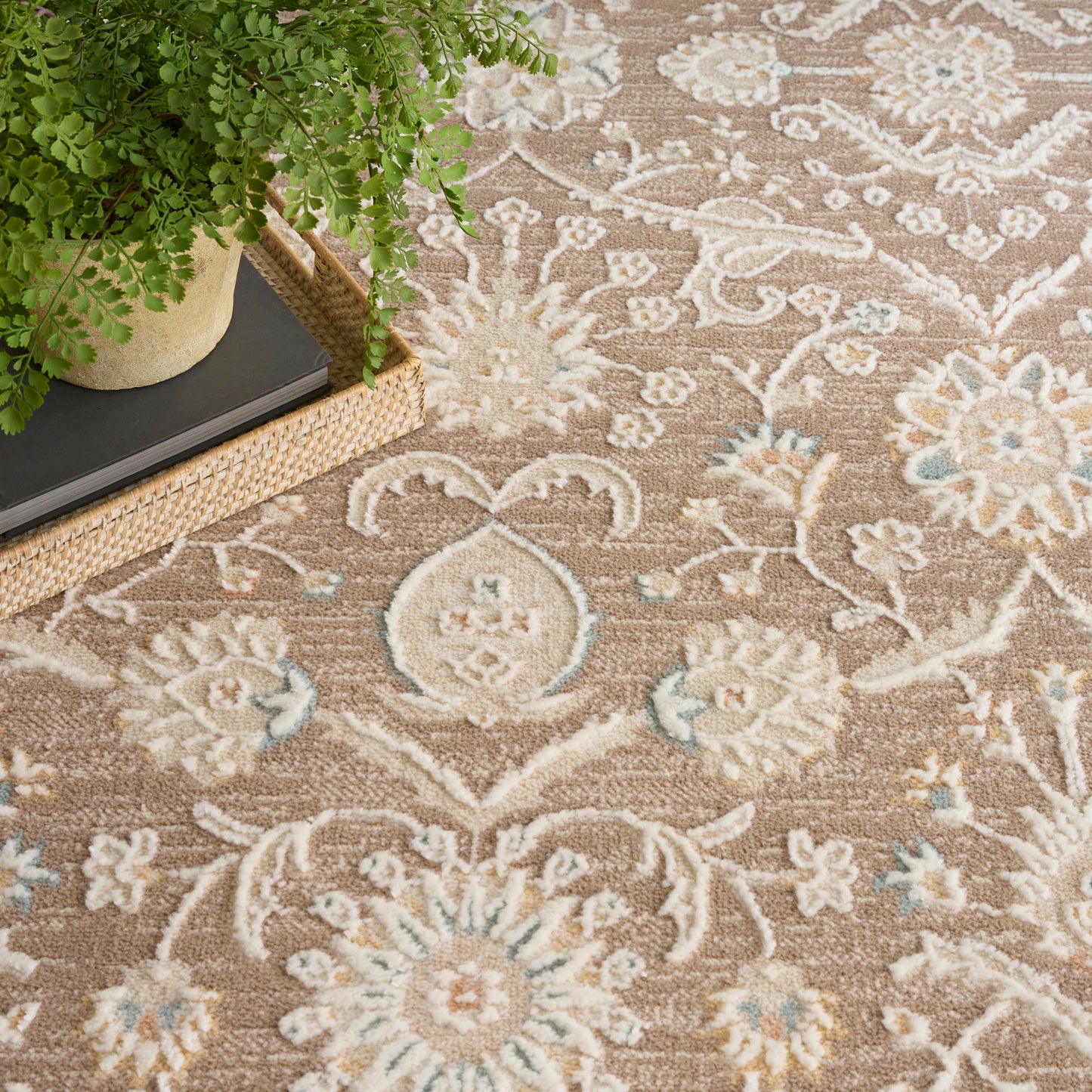Nourison Isla 7'10" x 9'10" Mocha Vintage Indoor Rug