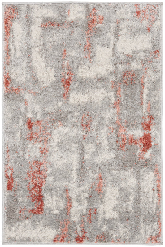 Nourison Elation 2' x 3' Grey Brick Modern Indoor Rug