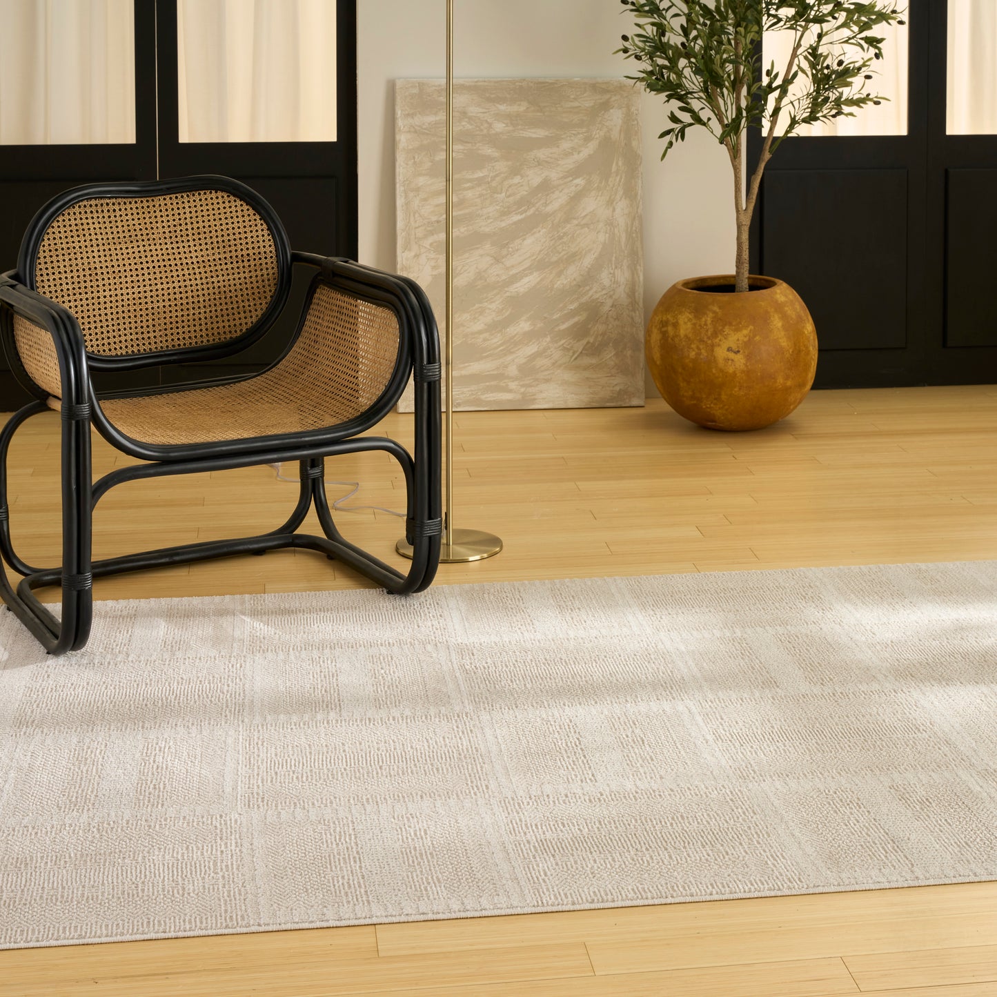 Nourison Nordic 4' x 6' Taupe Modern Indoor Rug