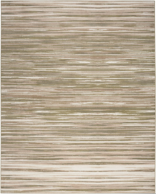 Nourison Jubilant 7'10" x 9'10" Green Ivory Modern Indoor Rug