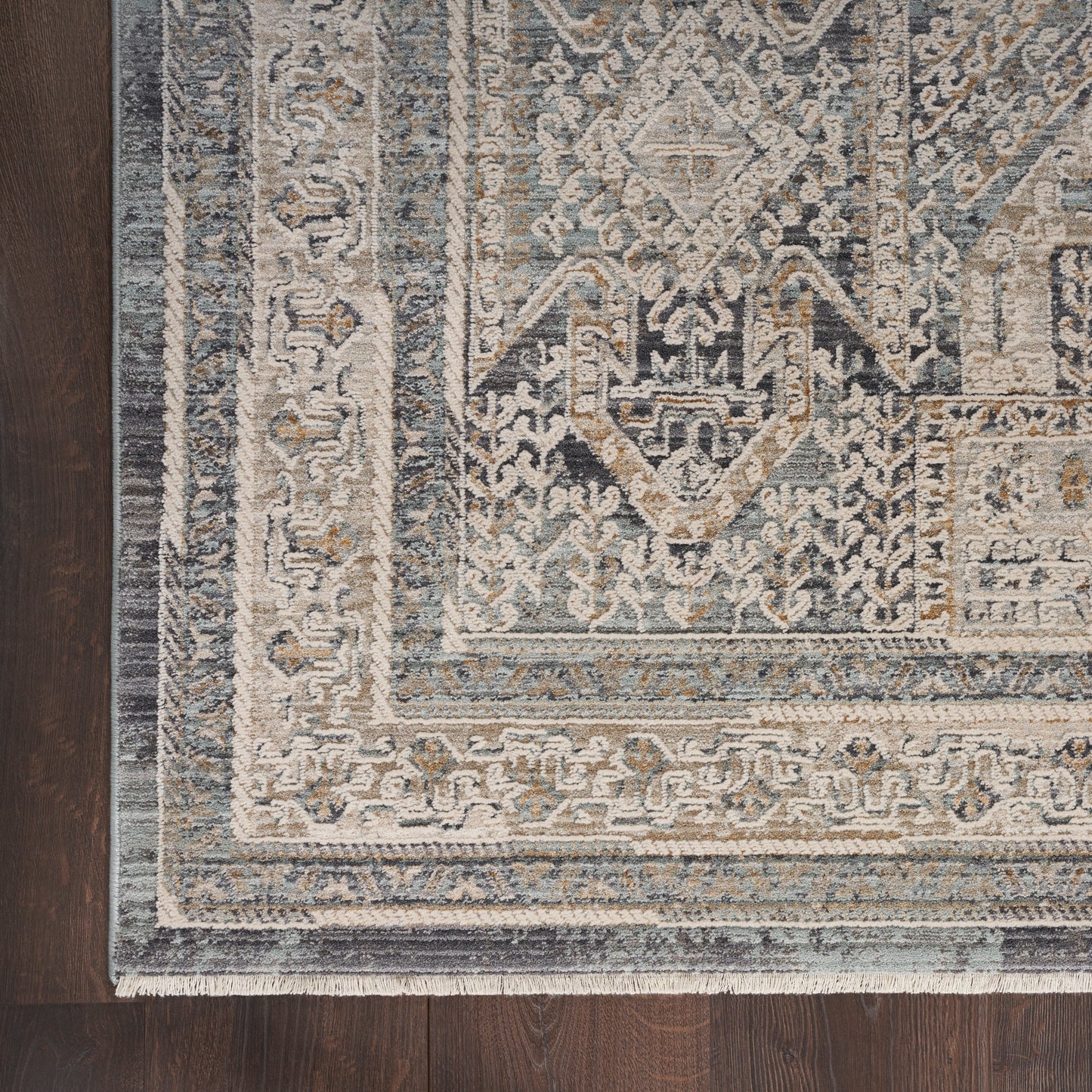 Nourison Lynx 5'3" x 7'10" Ivory Charcoal Vintage Indoor Rug