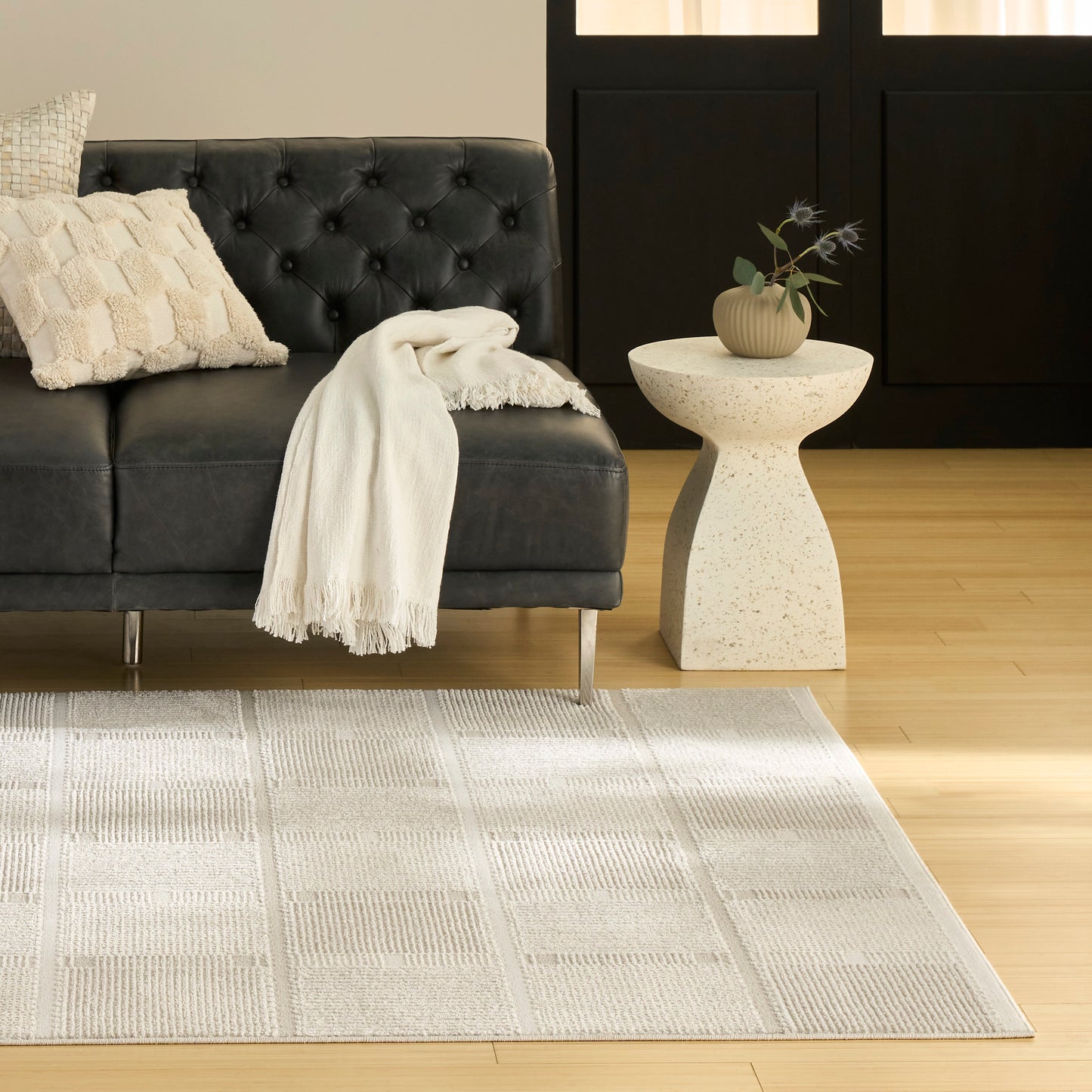 Nourison Nordic 4' x 6' Ivory Beige Modern Indoor Rug