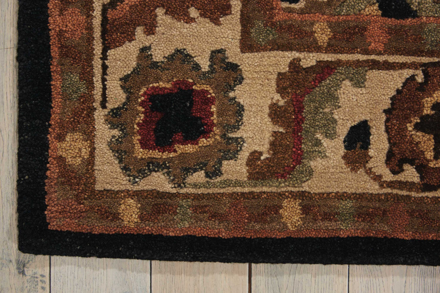 Nourison Tahoe 2'3" x 8' Black Traditional Indoor Rug