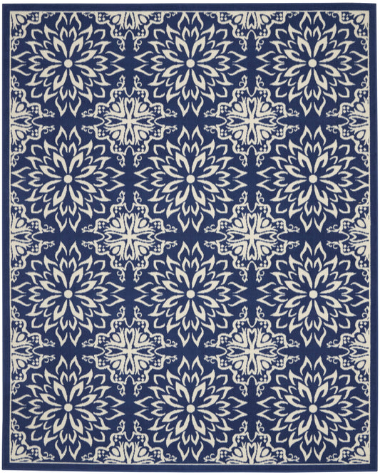Nourison Jubilant 7'10" x 9'10" Navy/Ivory Farmhouse Indoor Rug
