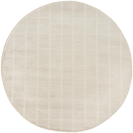 Nourison Serenity Home 4' x Round Ivory Cream Modern Indoor Rug