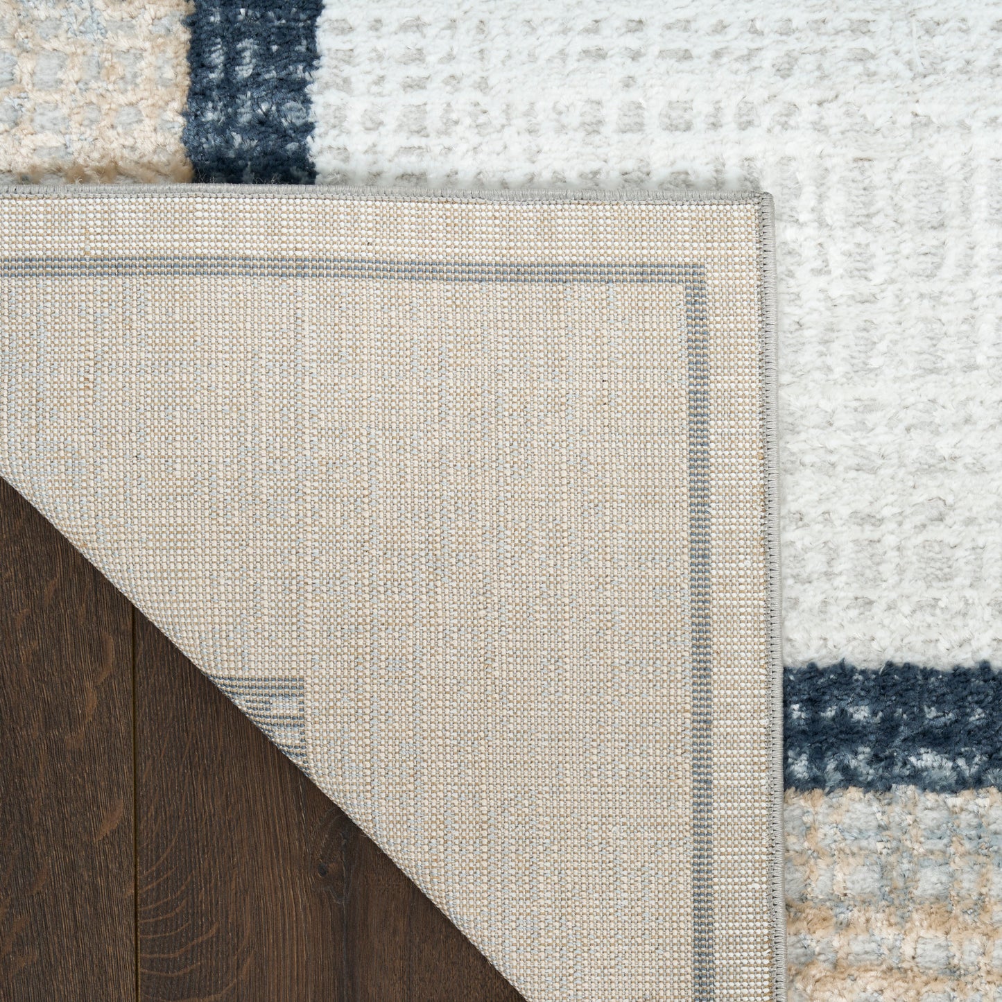 Nourison Dekor 7'10" x 9'10" Grey Navy Modern Indoor Rug